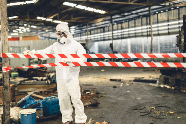 Professional Biohazard Cleanup technician working in Oakland, TN